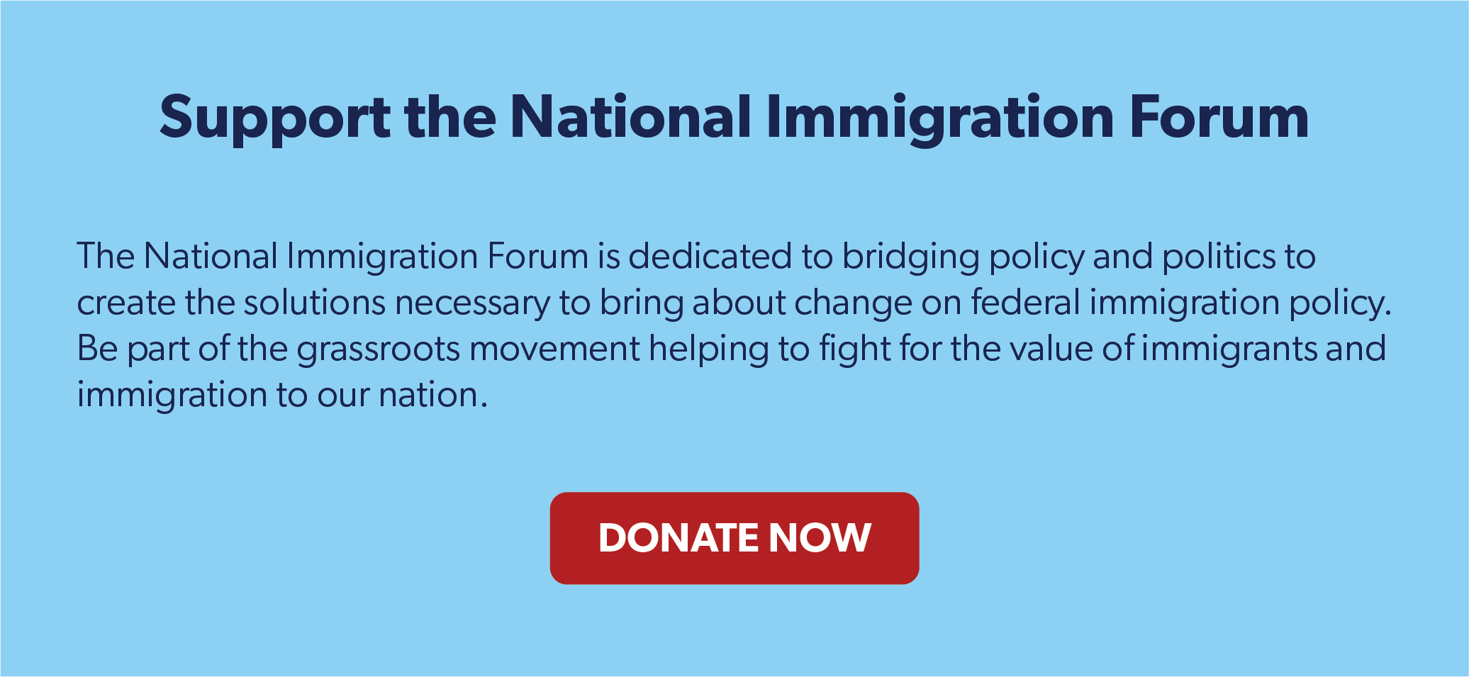 Donate to the National Immigration Forum