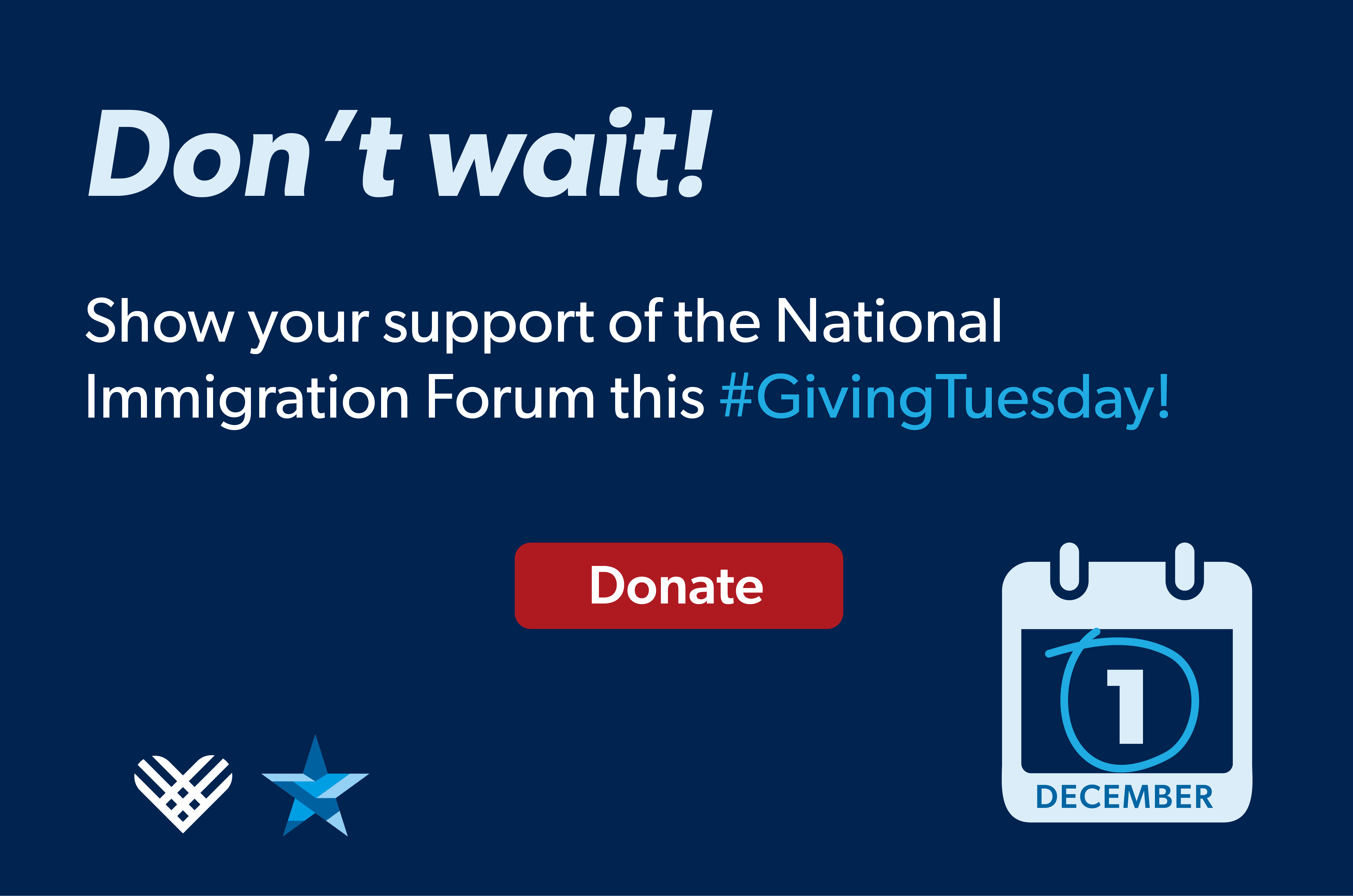 Don't wait to make a gift this Giving Tuesday