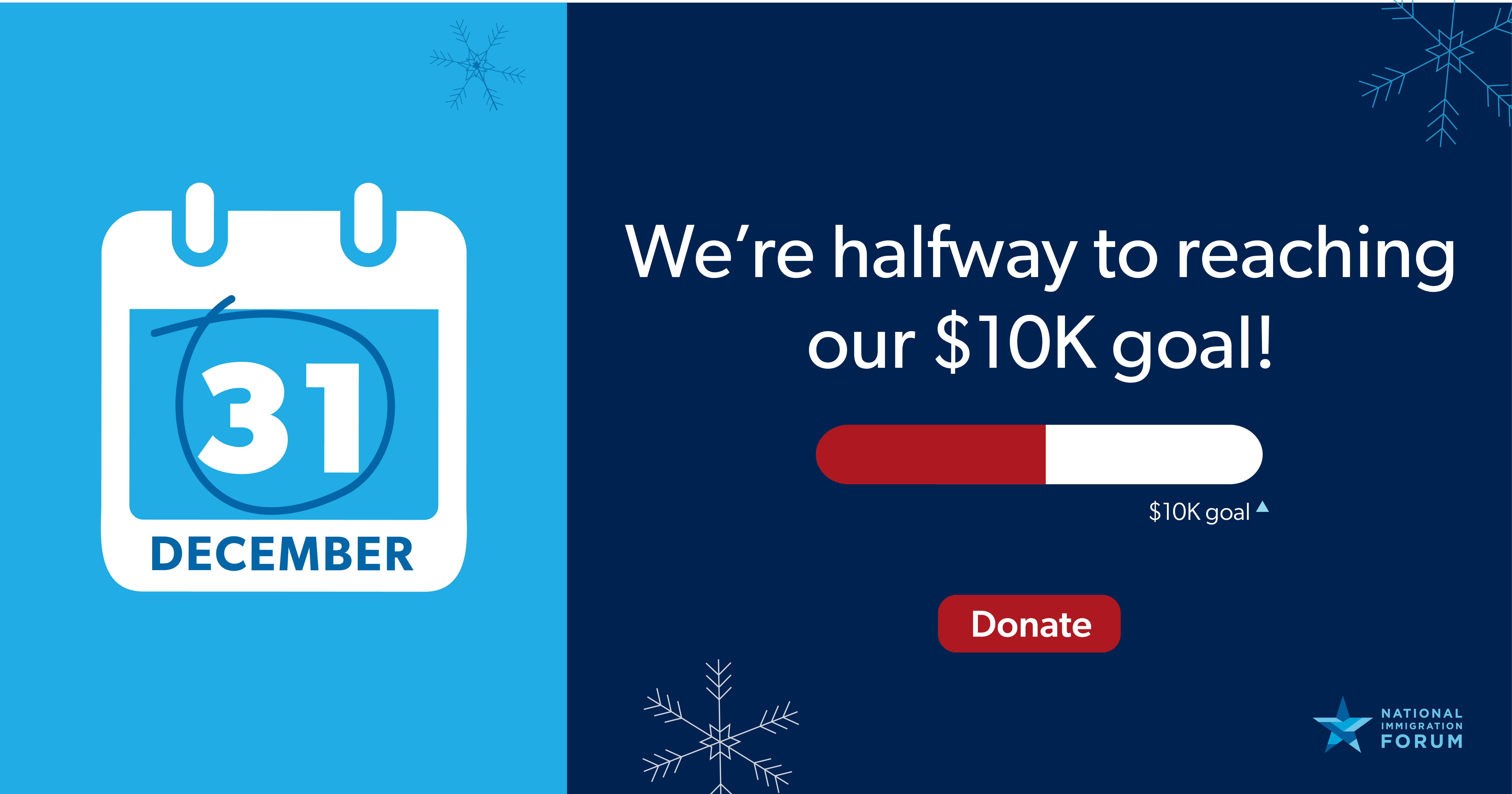 We are halfway to our year end fundraising goal. Help us reach it!