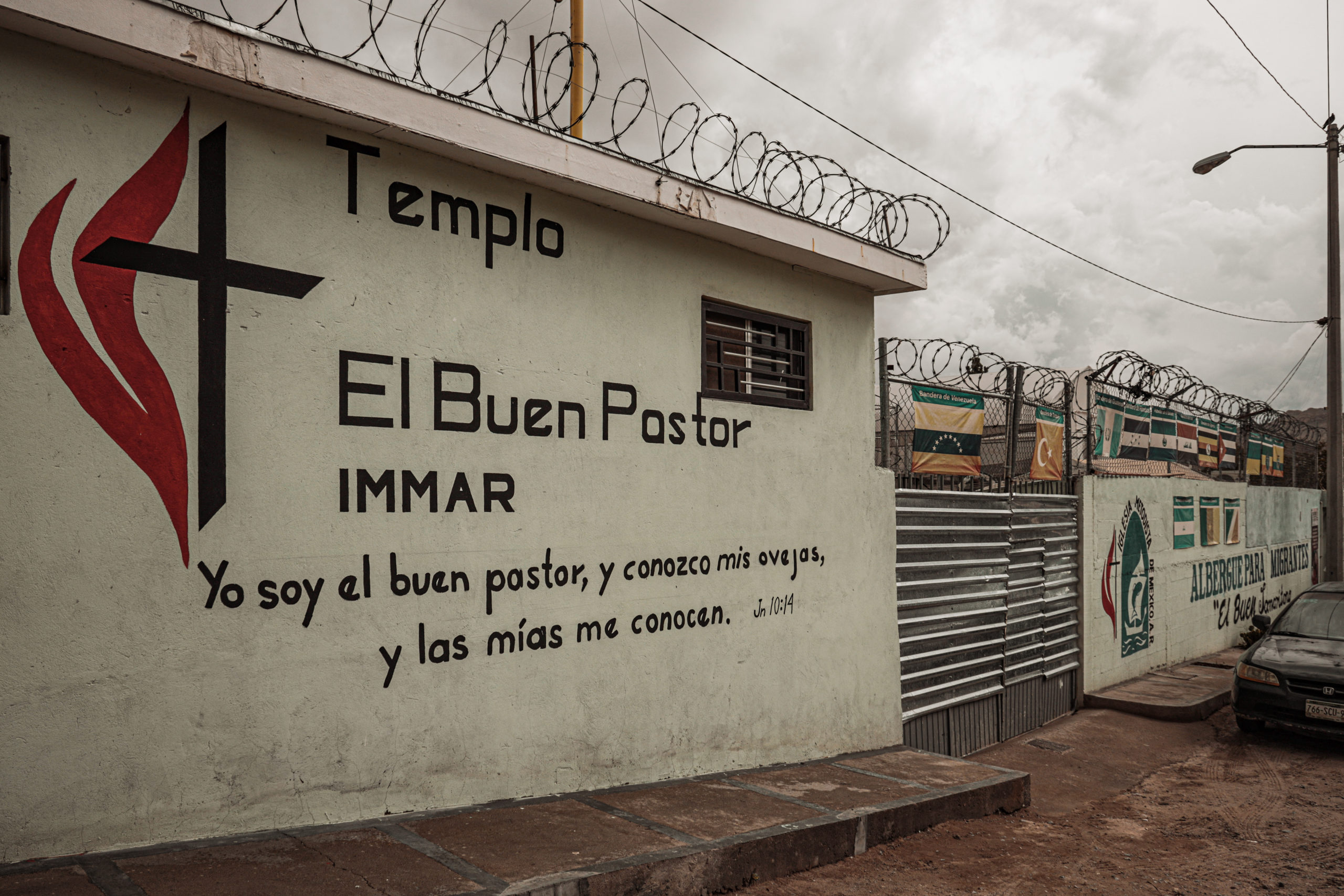 Picture of a migrant center in Ciudad Juarez, Mexico