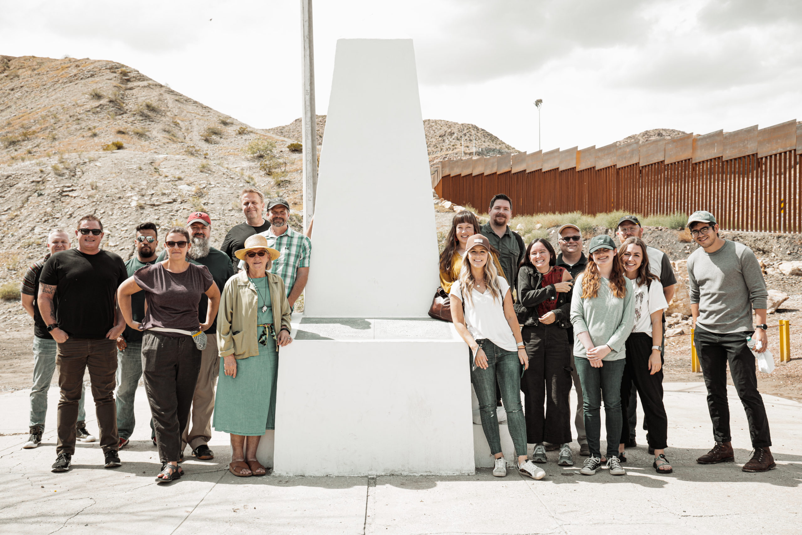 Group photo at the US-Mexico Border