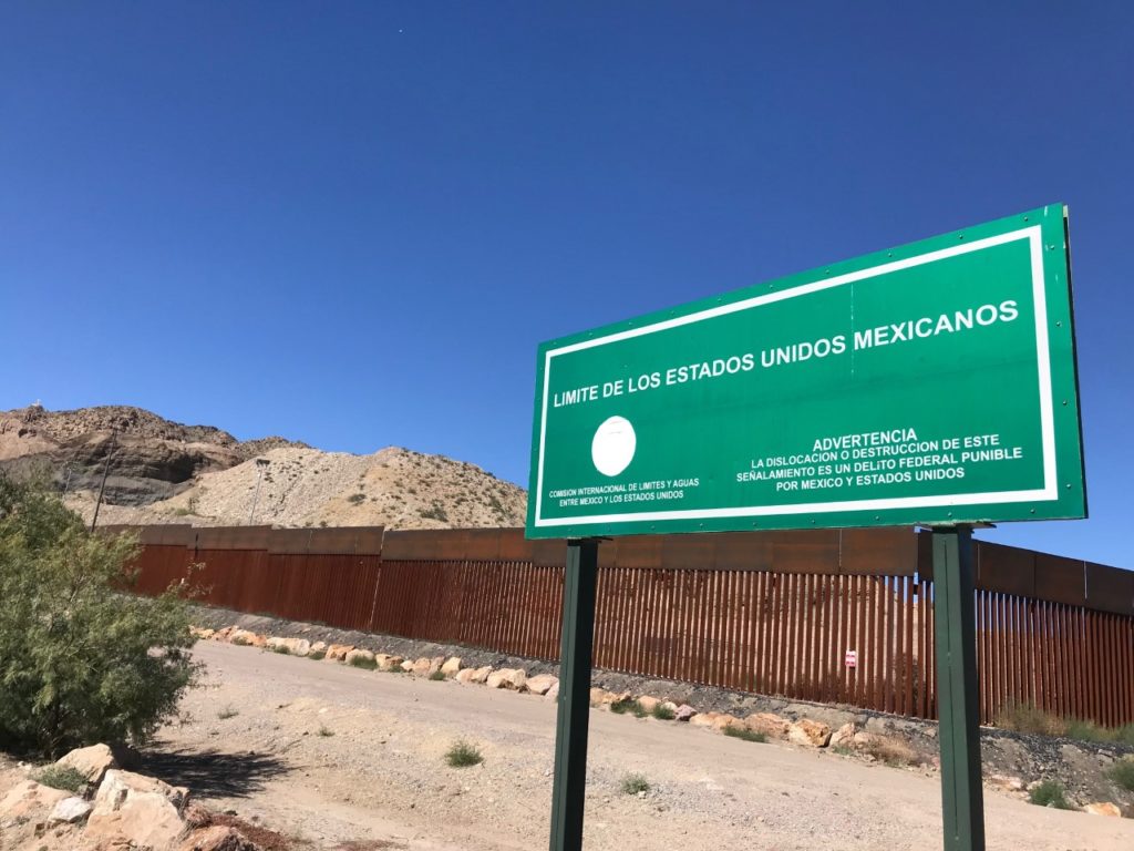 The wall at the U.S.-Mexico border in Juárez, Mexico.